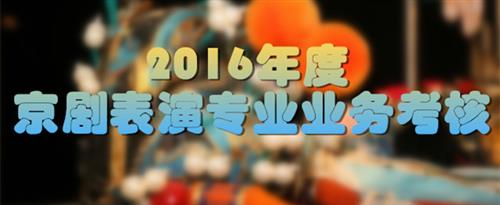 大鸡巴操屄网站国家京剧院2016年度京剧表演专业业务考...